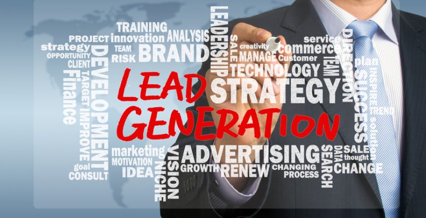 lead generation handwritten by businessman with related words cl